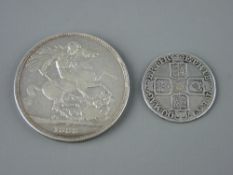 A QUEEN ANNE SILVER SHILLING, dated 1709, in London Mint Office presentation box and a cased 1888