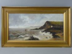 W CHICHESTER (cousin of the sailor Sir Francis Chichester) oil on canvas - rocky Devonshire