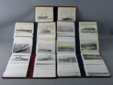 MARITIME/SHIP POSTCARDS - over three hundred contained in five albums including liners and cruise
