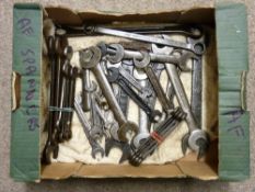 A COLLECTION OF A F SPANNERS by Superslim, Garringtons, Tipco, Snail brand etc