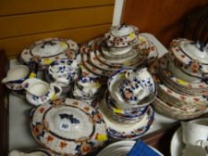 A large parcel of various patterned Staffordshire tea & dinnerware