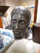 Plaster bust of a lady - possibly Virgina Woolf