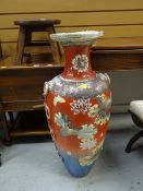 A large Oriental pottery floor standing vase