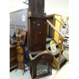 A Victorian mahogany painted dial longcase clock (distressed)