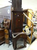 A Victorian mahogany painted dial longcase clock (distressed)