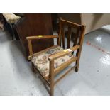 A vintage wooden nursery commode