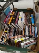 A crate of hardback books mainly cookery, Harry Potter & CDs / DVDs