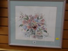 Framed watercolour by ANDREW DOUGLAS FORBES dated 1991, still life