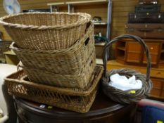 A parcel of wicker baskets