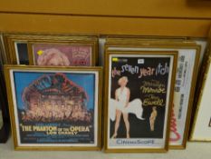 A quantity of reproduction theatre / cinema posters (all framed)