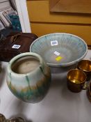 A Royal Lancastrian vase & bowl
