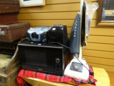 A parcel of small electricals including microwave, vintage hoover etc E/T