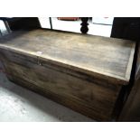 A vintage carpenter's / seaman's chest with iron end handles