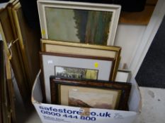A parcel of framed original paintings