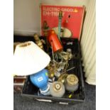 A parcel of electric lighting & oil lamps E/T
