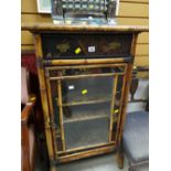 A good vintage bamboo & lacquer ware Oriental-style cabinet