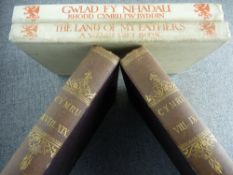 'CYMRU' 1895, volumes eight & eighteen, 'Gwlad Fy Nhadau' with coloured plates (both books published