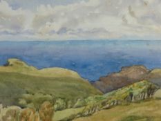 DONALD McINTYRE early watercolour - expansive coast and landscape, signed with initials and dated on