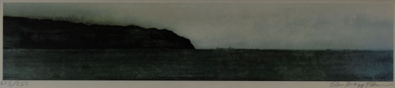 JOHN KNAPP FISHER limited edition (605/850) coloured print - coastal scene with headland and