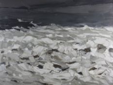 SIR KYFFIN WILLIAMS RA oil on canvas - 'Wild Sea Trearddur No. 1', initialled, Thackeray Gallery