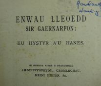 J JONES (MYRDDIN FARDD) - 'Enwau Lleoedd Sir Gaernarfon', first edition 1913
