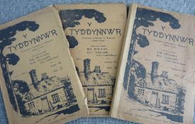 'Y TYDDYNNWR', three rare volumes - three soft back quarterly publications, volumes one, two &