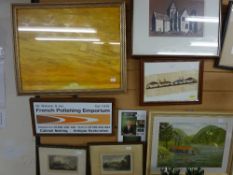 Parcel of paintings and prints including a print by W HARRISON MORRIS