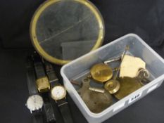 Parcel of clock parts, wristwatches etc