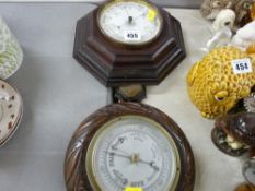 Two wall barometers
