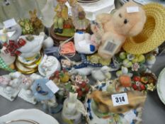 Parcel of mixed ornamental animal and other figurines etc