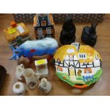 Parcel of mainly crested china, two resin mice figures etc