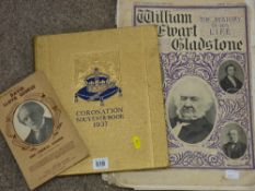 Commemorative ephemera including a 'Coronation Souvenir Book, 1937', David Lloyd George