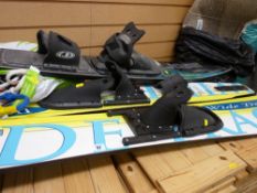 Three mono water skis and associated equipment - Widetrack, Jobe etc