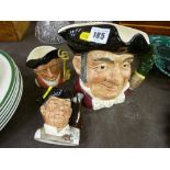 Two Royal Doulton character jugs 'From Williamsburg' and 'Mine Host'