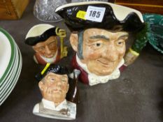Two Royal Doulton character jugs 'From Williamsburg' and 'Mine Host'