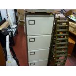 Four drawer metal filing cabinet