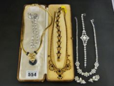 Quantity of glitzy necklaces