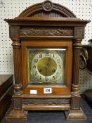 Brass faced pendulum mantel clock