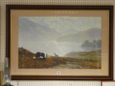 Excellent signed print - lakeside scene, after COULSON
