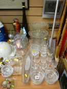 Parcel of mixed glassware - drinking, serving tazzas etc