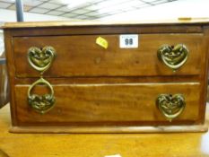 Neat two drawer desktop chest