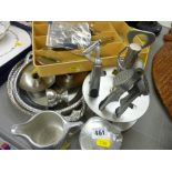Parcel of mixed metalware including keys, cutlery, Picquot service ware etc