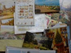 Quantity of mixed greetings and postcards