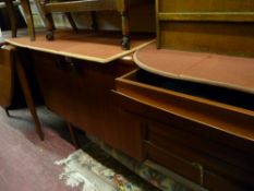 Mid 20th Century sideboard, a similar gate leg table and bookcase and a Chinese washed carpet