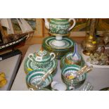 Attractive parcel of green dragon decorated Oriental teaware etc