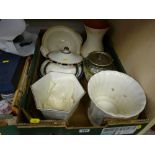 Quantity of mixed china and pottery including planters, ginger jars etc