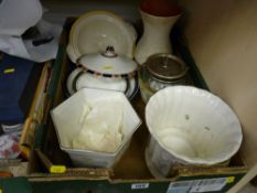 Quantity of mixed china and pottery including planters, ginger jars etc