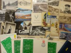 Parcel of Welsh hockey programmes from the seventies and a quantity of mixed postcards