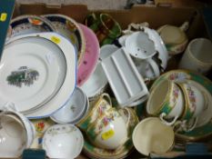 Box of mixed teaware, other china ware etc