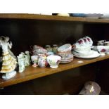 Oriental teaware, pair of Satsuma vases and Royal Albert 'Sweet Romance' teaware etc